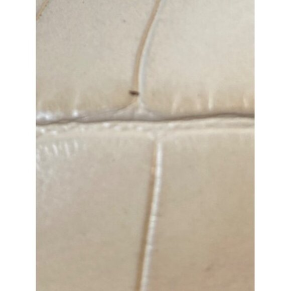 Schutz Women's Crocodile Embossed Leather Ankle Boots Block Heel Size 6B Beige - Picture 7 of 7